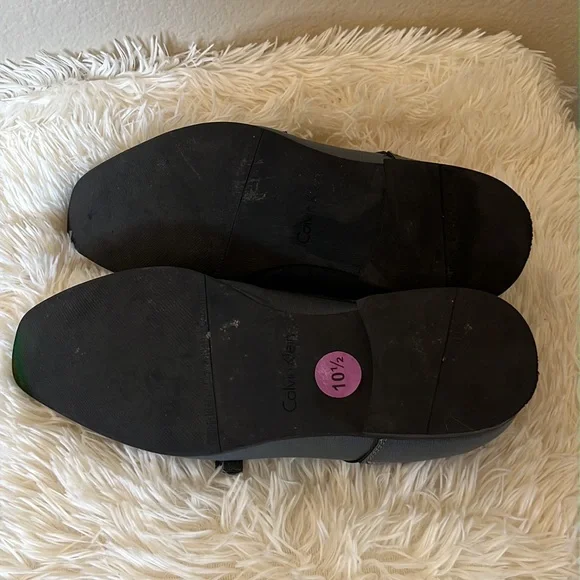 Calvin Klein Grey Cap Toe Monk  Strap Toe Shoes sz 10.5 - Picture 7 of 8